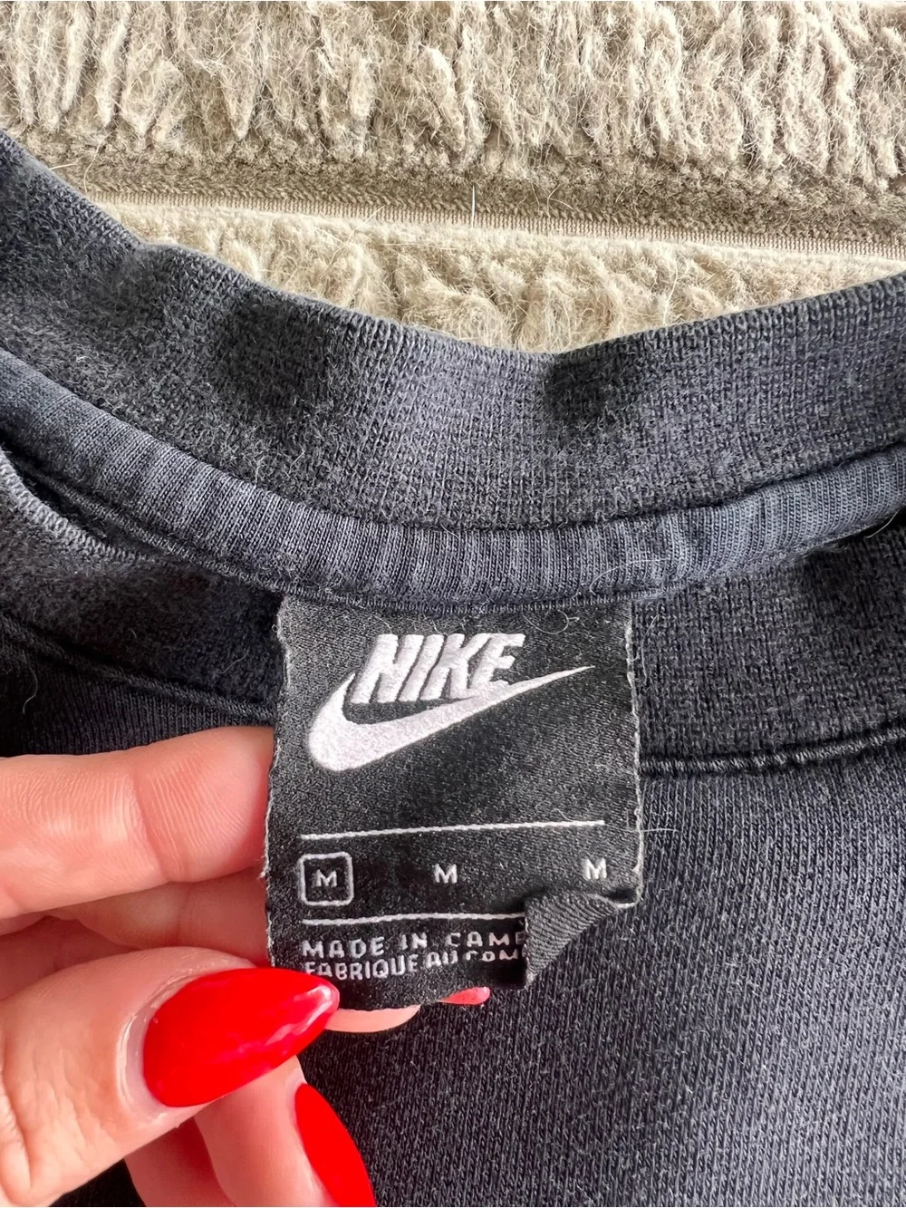 Nike Unisex Crewneck Sweatshirt Black Size Medium